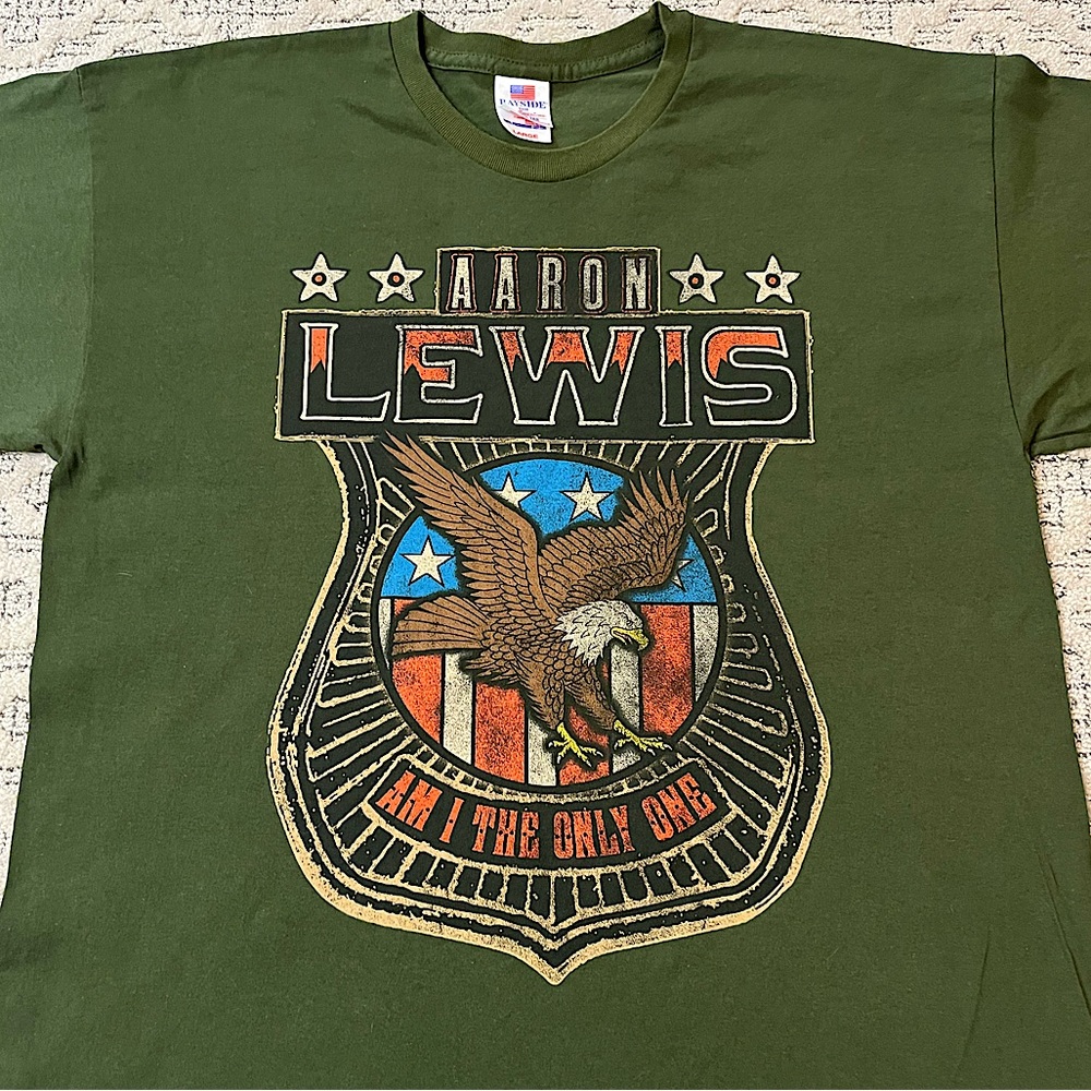 🎸 '21 STAIND Band Aaron Lewis Solo Am I The Only One Track Perfect 2 Side Tee